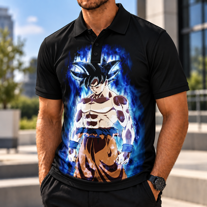 LIMITED EDITION - NEW CUSTOMIZED GOKU CLASSIC HERO POLO SHIRT 10