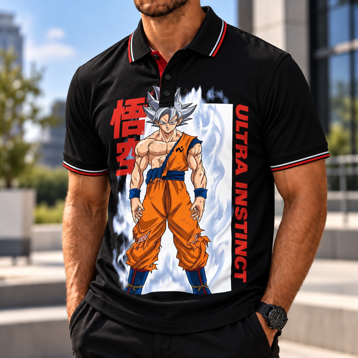 LIMITED EDITION - NEW CUSTOMIZED GOKU CLASSIC HERO POLO SHIRT 09
